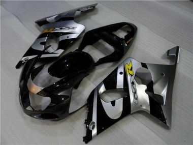 Prata Preto Carenagem Moto GSXR 1000 K1 00-02