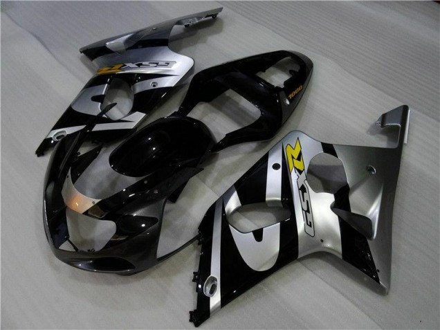 Prata Preto Carenagem Moto GSXR 1000 K1 00-02 Prata Preto Carenagem Moto GSXR 1000 K1 00-02