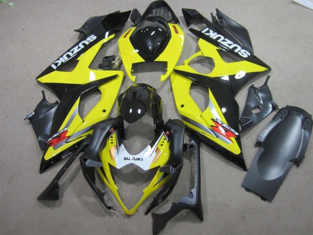 Preto Amarelo Carenagem Moto GSXR 1000 K5 05-06 Preto Amarelo Carenagem Moto GSXR 1000 K5 05-06