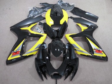 Preto Amarelo Carenagem Moto GSXR 600 K6 06-07