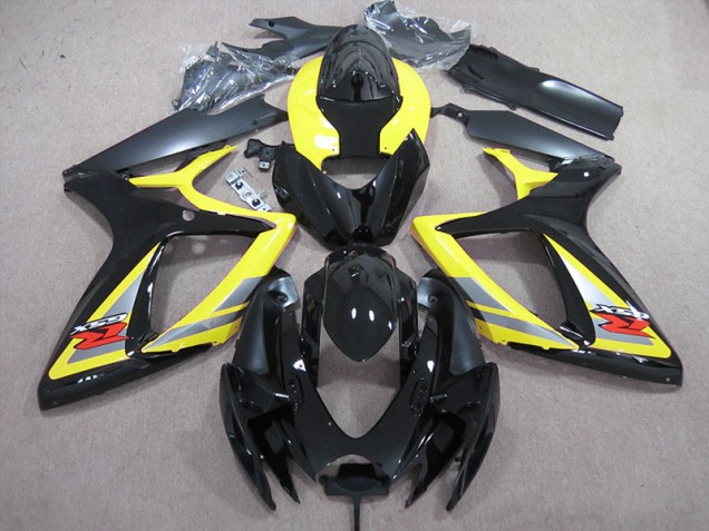 Preto Amarelo Carenagem Moto GSXR 600 K6 06-07