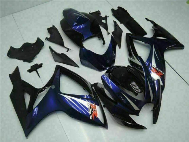 Preto Azul Abs Kits Completos Carenagem Moto GSXR 600 / 750 K6 06-07