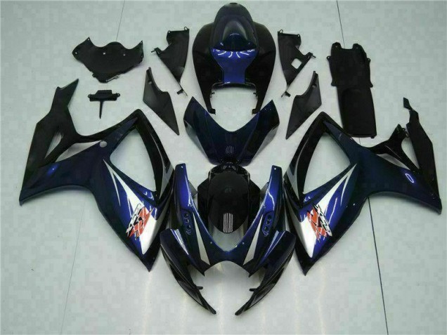 Preto Azul Abs Kits Completos Carenagem Moto GSXR 600 / 750 K6 06-07