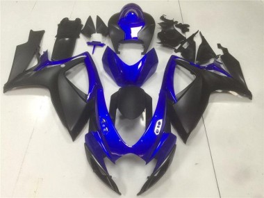 Preto Azul Abs Motocicleta Plásticos GSXR 600 / 750 K6 06-07