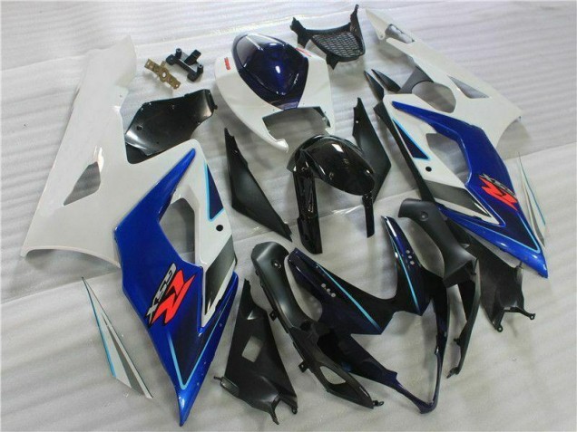 Preto Azul Branco Carenagem Moto GSXR 1000 K5 05-06 Preto Azul Branco Carenagem Moto GSXR 1000 K5 05-06