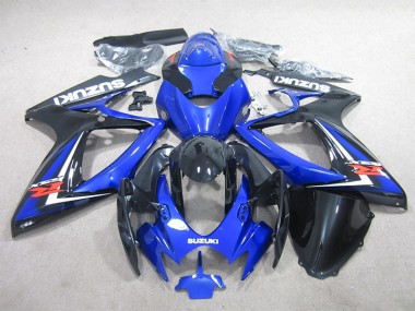 Preto Azul Carenagem Moto GSXR 600 K6 06-07