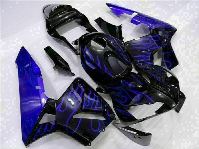 Preto & Azul Chama Carenagem Moto CBR 600RR 03-04