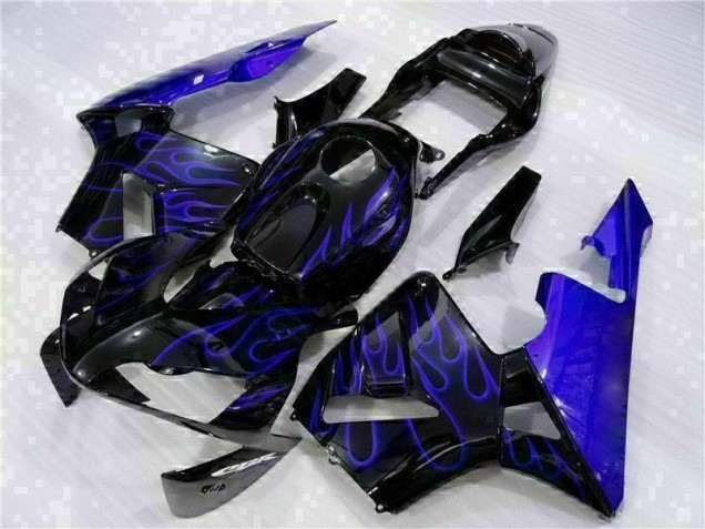 Preto & Azul Chama Carenagem Moto CBR 600RR 03-04