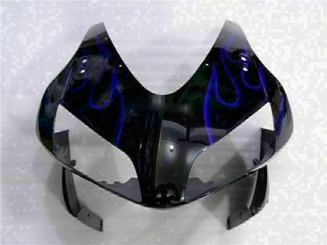 Preto & Azul Chama Carenagem Moto CBR 600RR 03-04