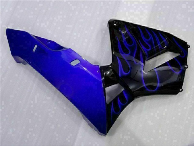 Preto & Azul Chama Carenagem Moto CBR 600RR 03-04