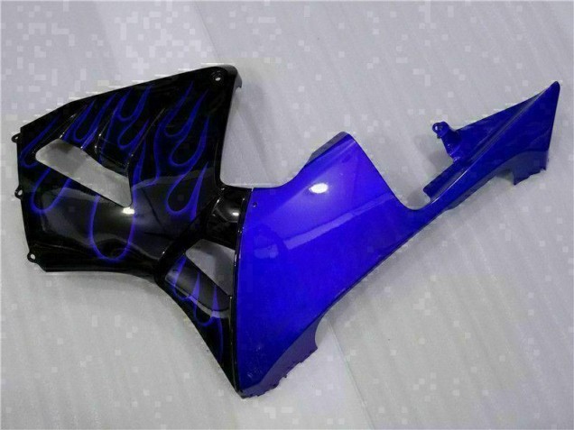 Preto & Azul Chama Carenagem Moto CBR 600RR 03-04