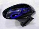 Preto & Azul Chama Carenagem Moto CBR 600RR 03-04