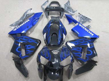 Preto Azul Chama Carenagem Moto CBR 600RR 05-06