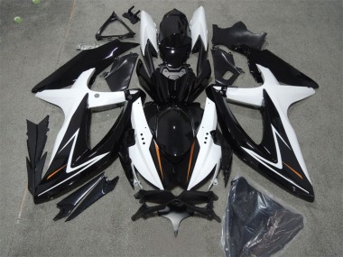 Preto Branco Abs Kit Carenagem & Plásticos Moto GSXR 600 K8 08-10