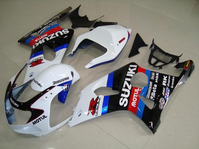 Preto Branco Azul Carenagem Moto GSXR 1000 K1 00-02