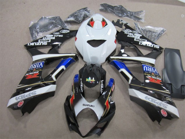Preto Branco Azul Injeção Kit Carenagem Moto GSXR 1000 K7 07-08 Preto Branco Azul Injeção Kit Carenagem Moto GSXR 1000 K7 07-08