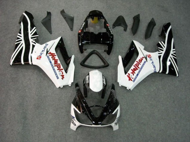 Preto Branco Carenagem Moto Daytona 675 Triple 09-12