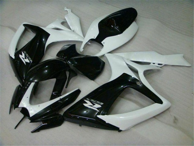 Preto Branco Carenagem Moto GSXR 600 / 750 K6 06-07