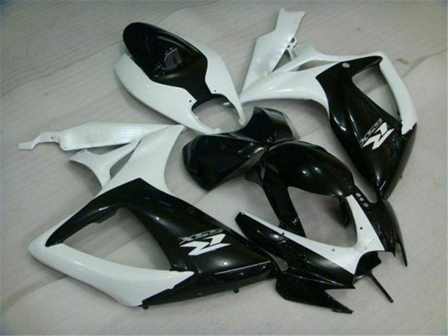 Preto Branco Carenagem Moto GSXR 600 / 750 K6 06-07