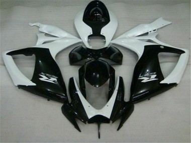 Preto Branco Carenagem Moto GSXR 600 / 750 K6 06-07