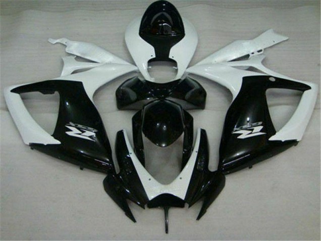 Preto Branco Carenagem Moto GSXR 600 / 750 K6 06-07
