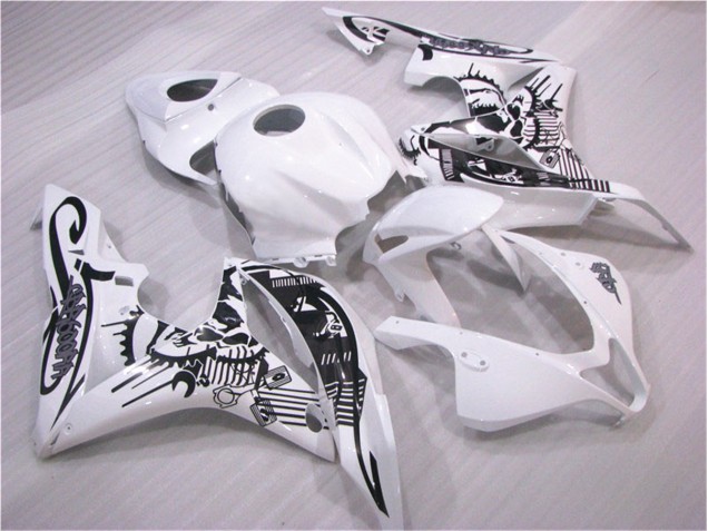 Preto Branco Carroçaria Moto CBR 600RR 07-08