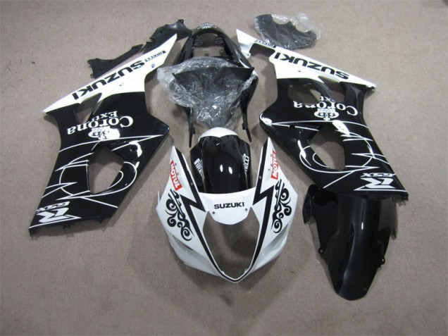 Preto Branco Corona Extra Motul Carenagem Moto GSXR 1000 K3 03-04