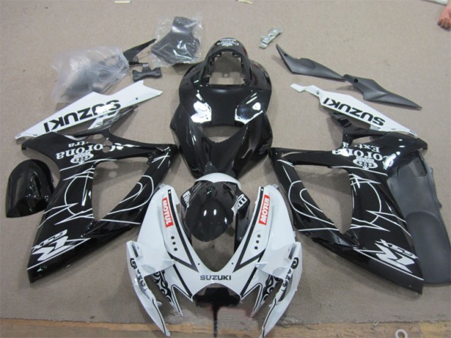 Preto Branco Corona Extra Motul Carenagem Moto GSXR 600 K6 06-07 Preto Branco Corona Extra Motul Carenagem Moto GSXR 600 K6 06-07