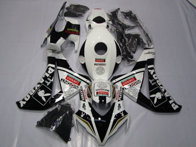 Preto Branco Denso Playboy Carenagem Moto CBR 1000RR 08-11