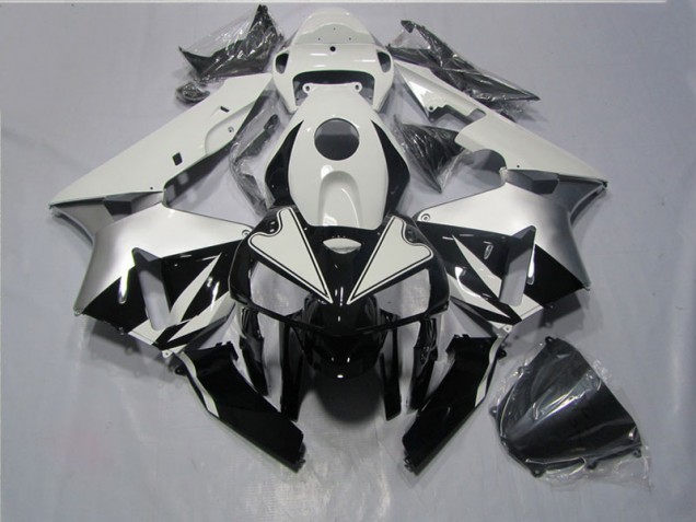 Preto Branco Kit Completo Carenagem Moto CBR 600RR 05-06