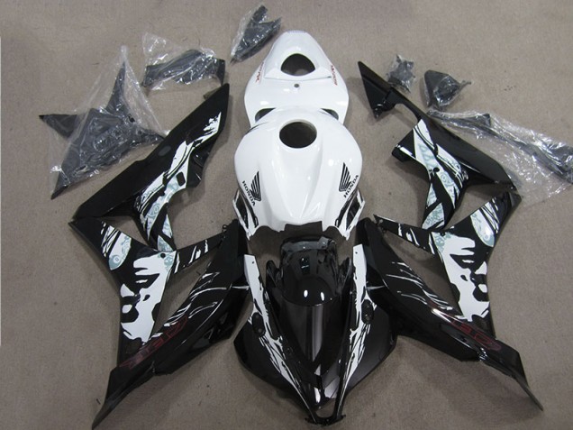 Preto Branco Kit Completo Carenagem Moto CBR 600RR 07-08