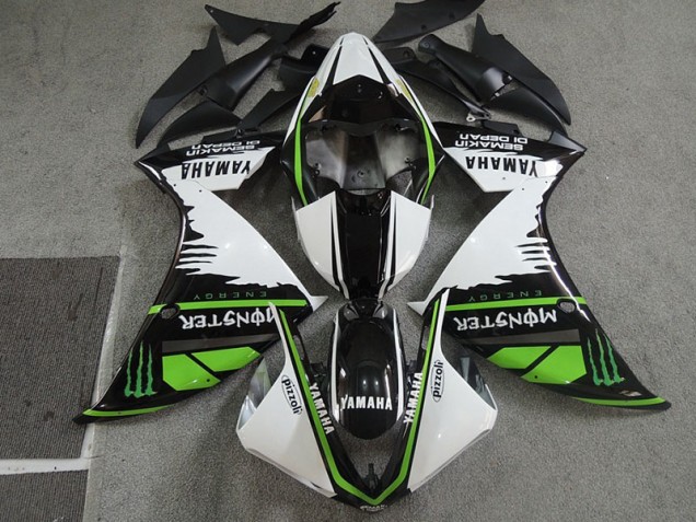 Preto Branco Monster Pizzoli Carenagem Moto CBR 600RR 07-08 Preto Branco Monster Pizzoli Carenagem Moto CBR 600RR 07-08