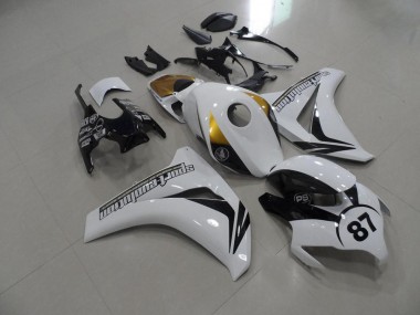 Preto & Branco & Ouro Carenagem Moto CBR 1000RR 08-11