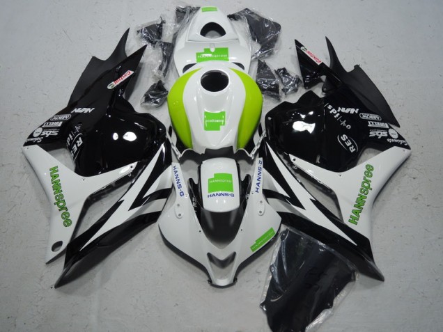 Preto Branco Verde Hannspree Abs Kits Completos Carenagem Moto CBR 600RR 09-12 Preto Branco Verde Hannspree Abs Kits Completos Carenagem Moto CBR 600RR 09-12