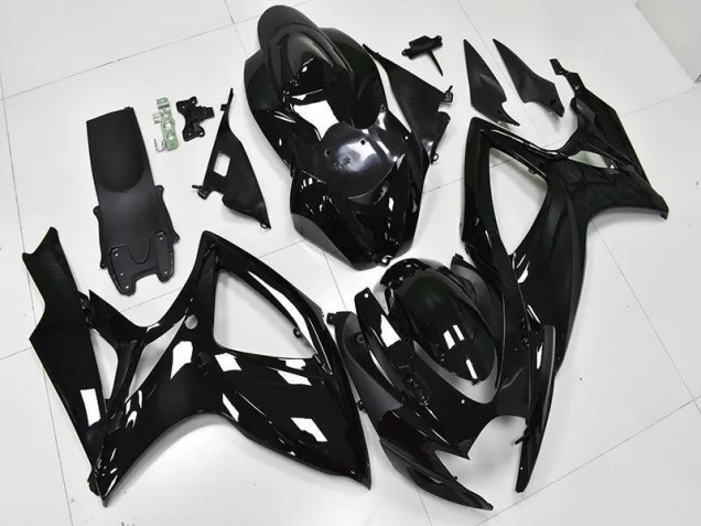 Preto Brilhante Carenagem Moto GSXR 600 / 750 K6 06-07