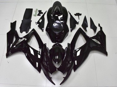 Preto Brilhante Carenagem Moto GSXR 600 / 750 K6 06-07