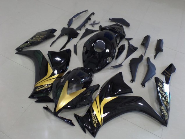 Preto Brilhante Ouro Adesivo Carenagem Moto CBR 1000RR 12-16