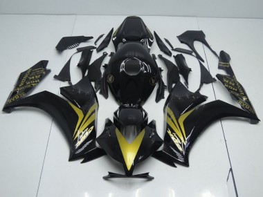 Preto Brilhante & Ouro Carenagem Moto CBR 1000RR 12-16