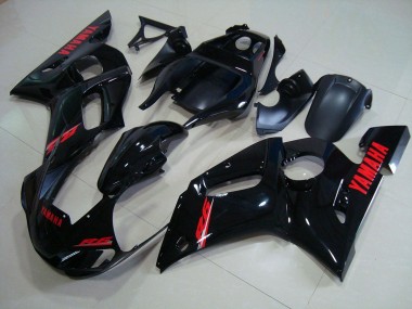 Preto Brilhante Vermelho Decalques Kit Carenagem Moto R6 98-02