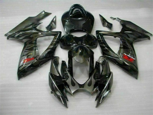 Preto Carenagem Moto GSXR 600 / 750 K6 06-07 Preto Carenagem Moto GSXR 600 / 750 K6 06-07