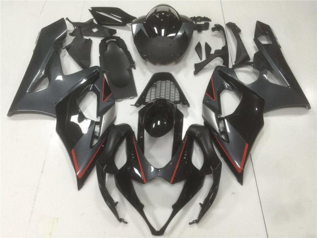 Preto Cinzento Carenagem Moto GSXR 1000 K5 05-06