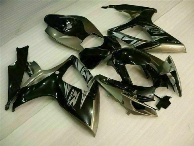 Preto Cinzento Kit Carenagem Moto GSXR 600 / 750 K6 06-07