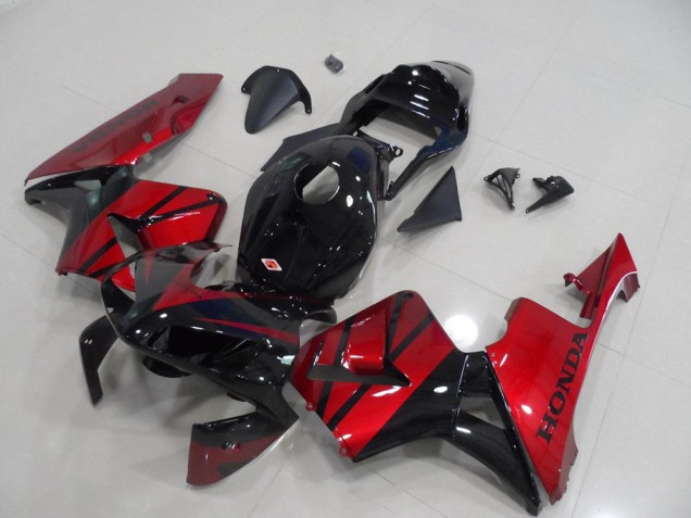 Preto Doce Vermelho Carenagem Moto CBR 600RR 03-04 Preto Doce Vermelho Carenagem Moto CBR 600RR 03-04