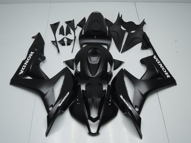 Preto Fosco & Branco Adesivo Carenagem Moto CBR 600RR 07-08