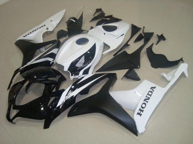Preto Fosco Branco Carenagem Moto CBR 600RR 07-08