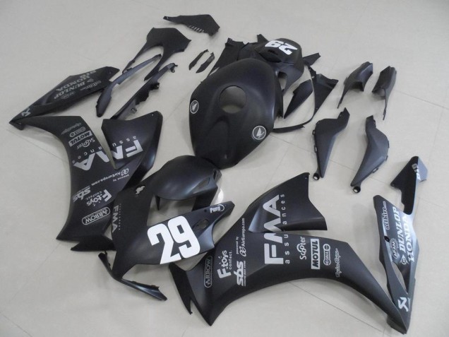 Preto Fosco Cinzento Decalques 29 Carenagem Moto CBR 1000RR 12-16