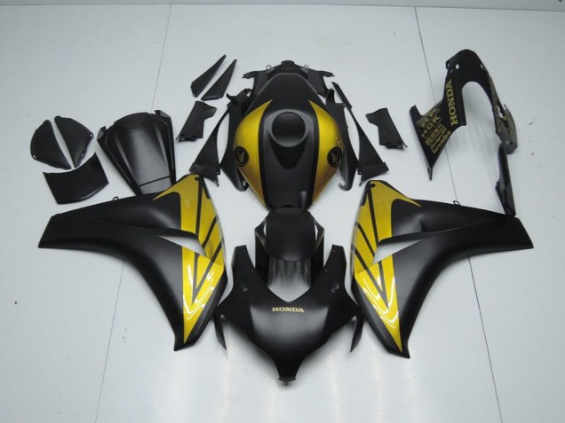 Preto Fosco & Ouro Carenagem Moto CBR 1000RR 08-11