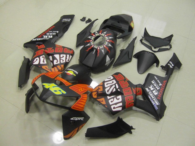 Preto Fosco Rossi Carenagem Moto CBR 600RR 05-06