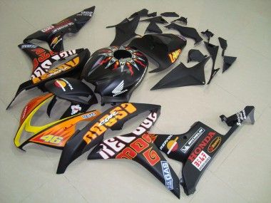 Preto Fosco Rossi Carenagem Moto CBR 600RR 07-08