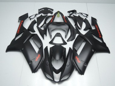 Preto Fosco & Vermelho Adesivo Carenagem Moto ZX6R 07-08
